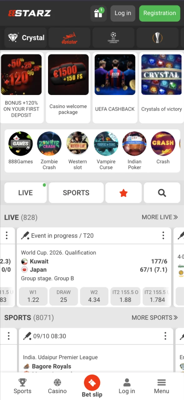 Use the 888Starz app to play your favorite casino games and sports bets on the go.