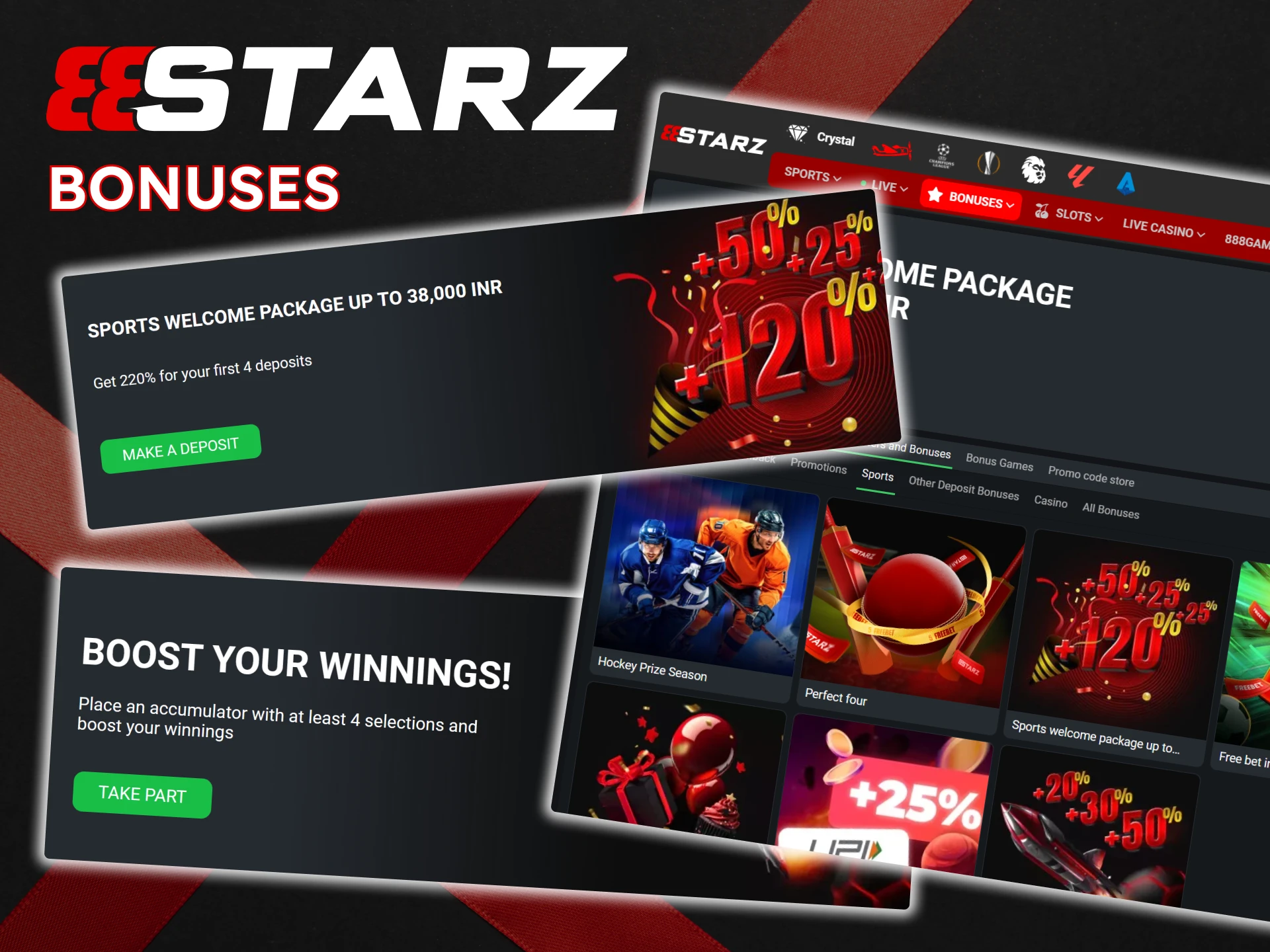 888Starz provides a wide range of bonuses for IPL bettors.